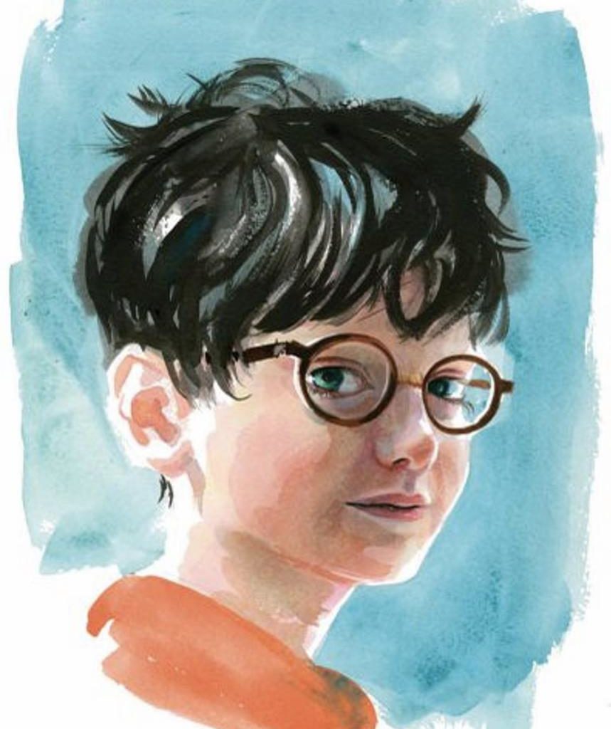 A personagem Harry Potter desenhada pelo artista Jim Kay, responsável pelas novas edições ilustradas de Harry Potter